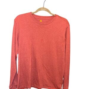 Carhartt Womens Heather Red Long Sleeve Tee size M